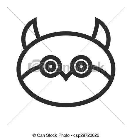 450x470 Owl Face. Owl, Night, Halloween Icon Vector Image.can Also Be Used