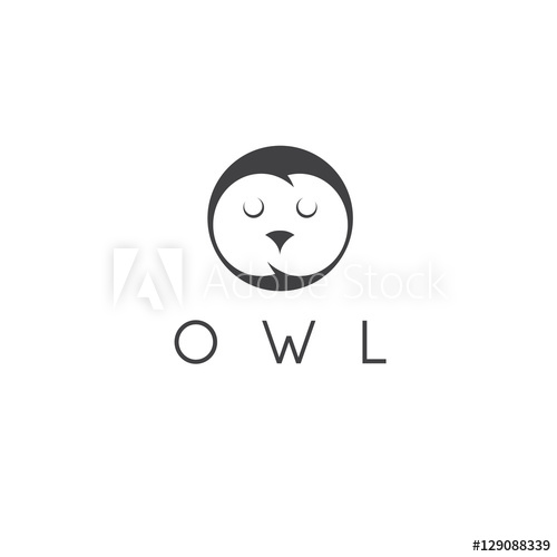 500x500 Vector Illustration Concept Of Abstract Owl Face