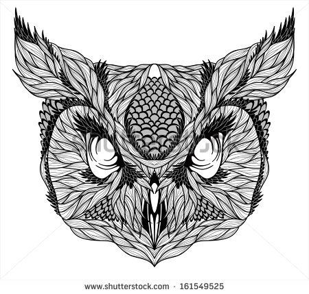 450x429 Owl Head Tattoo Elaxsir