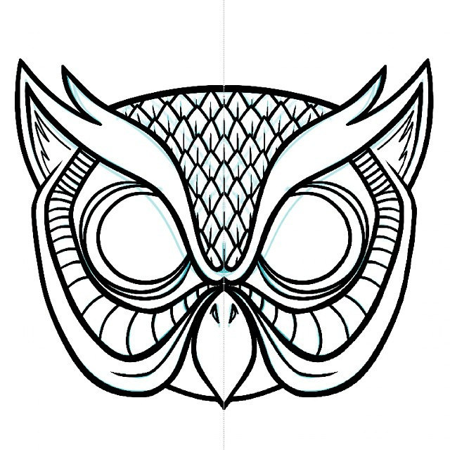 640x640 Owl Head. Wip.