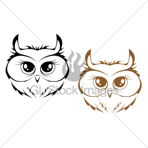 500x500 Owl Heads Gl Stock Images