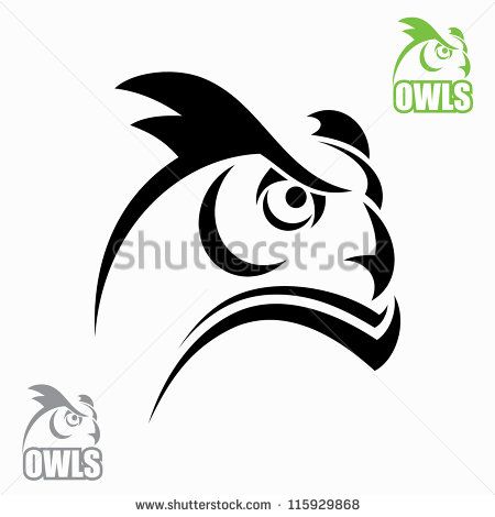 450x470 Horned Owl Head