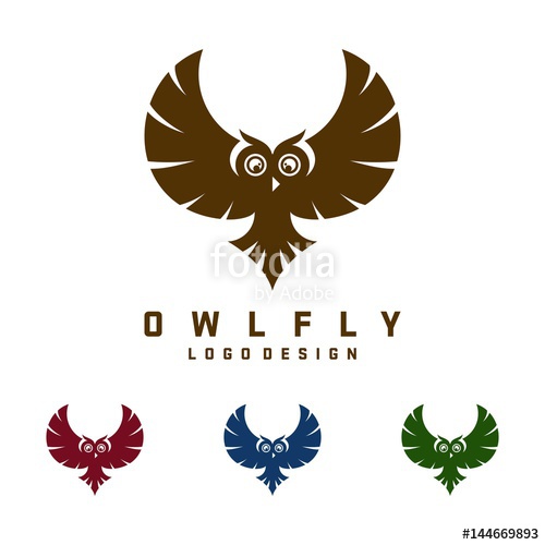 500x500 Owl Logo, Owl Fly Design Logo Vector Stock Image And Royalty Free