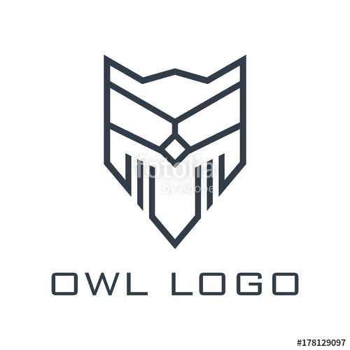 500x500 Owl Logo Line Design Logo Vector Stock Image And Royalty Free