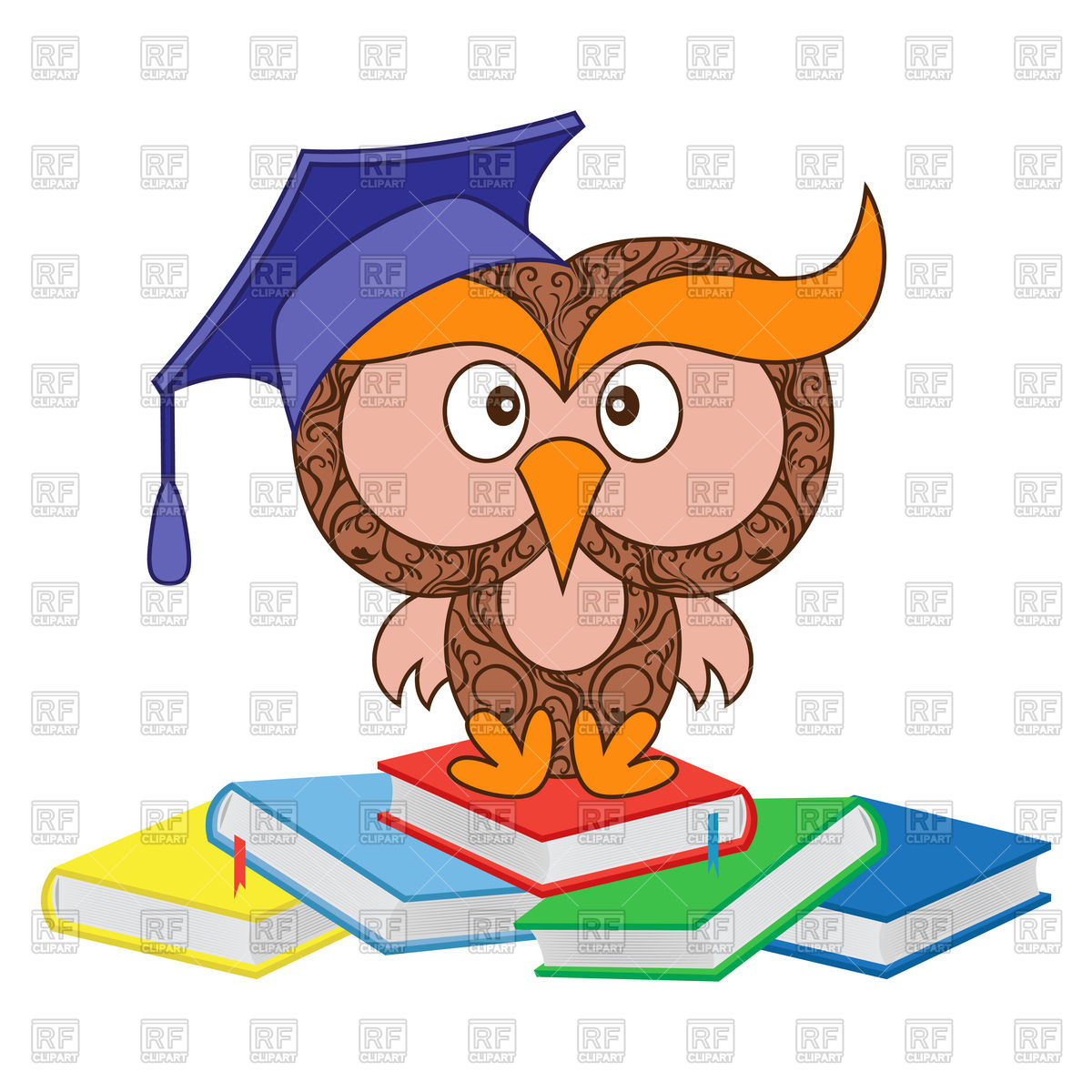 1200x1200 Big Funny Wise Owl Vector Image Vector Artwork Of Signs, Symbols