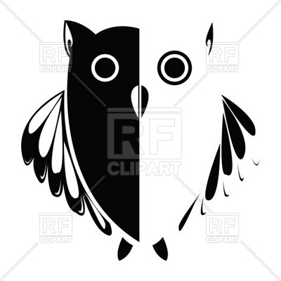 400x400 Stylized Symbolic Owl Vector Image Vector Artwork Of Plants And