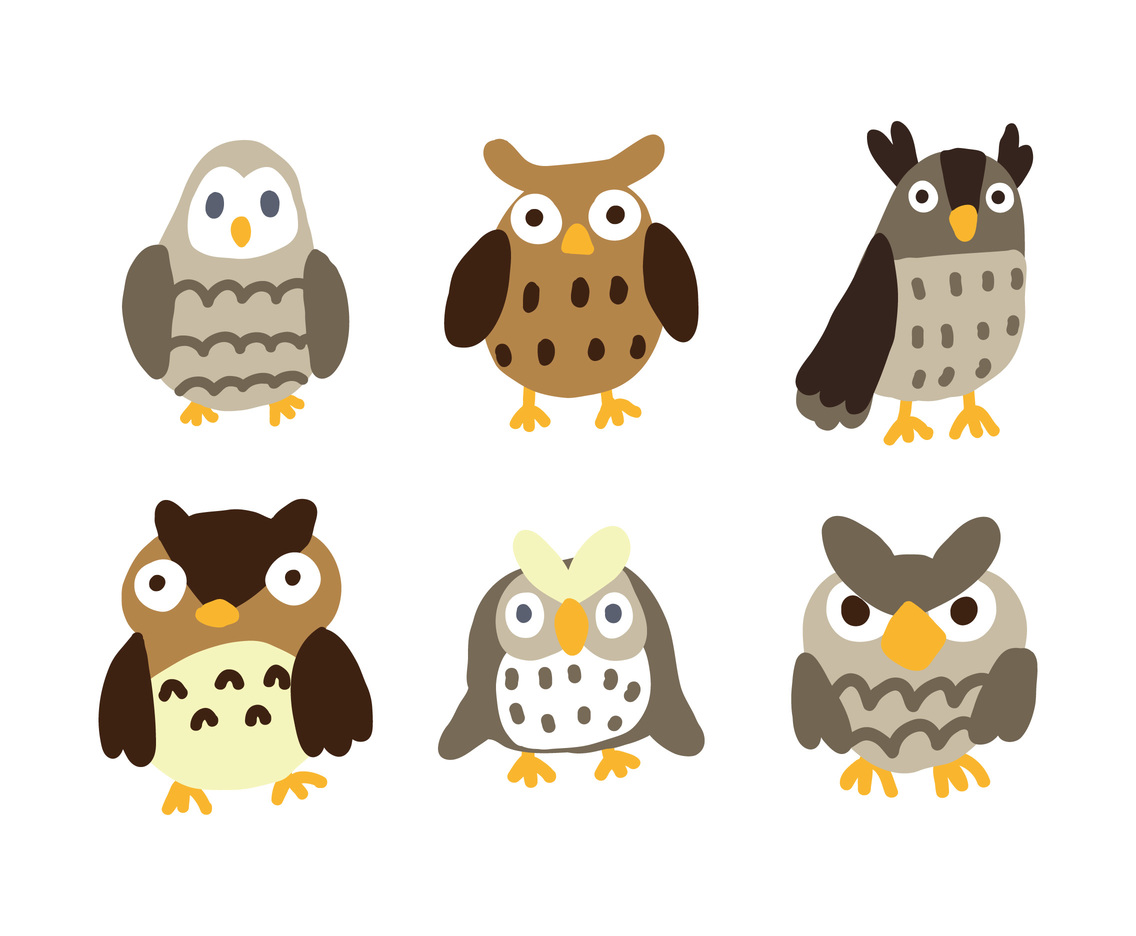 1136x936 Different Kind Of Cartoon Owl Vectors Vector Art Amp Graphics