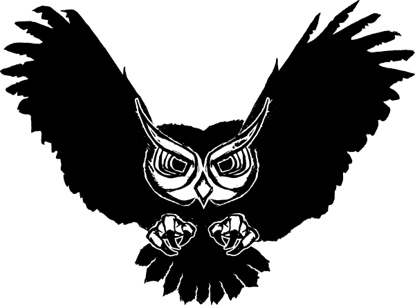 600x442 Flying Owl Clip Art