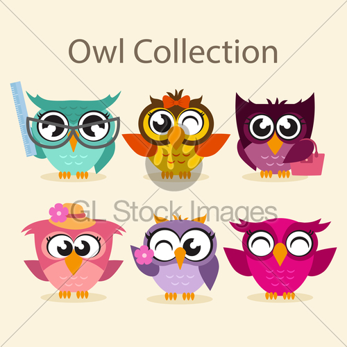 500x500 Owl Vector Art Gl Stock Images