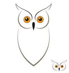 223x235 Owl Vector Art Illustration Owl Siluets, Graphic, Tatoo