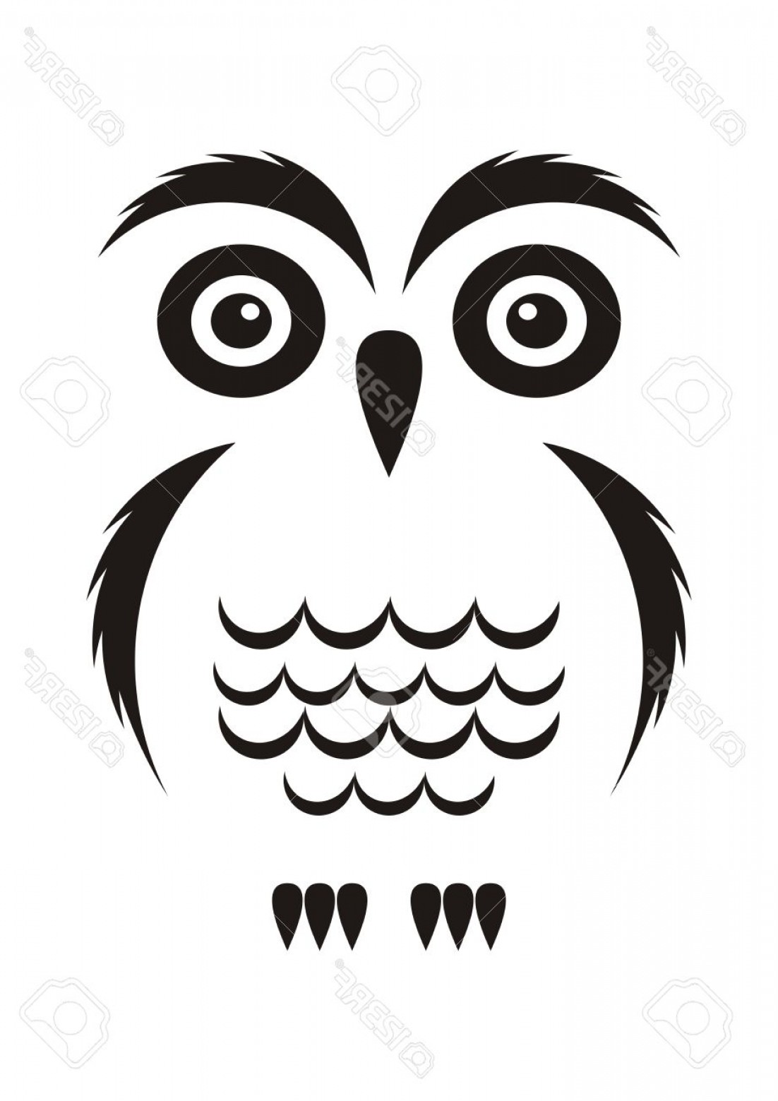 1102x1560 Photostock Vector Black Vector Cartoon Simple Owl Icon On White