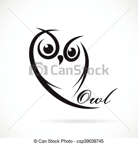 449x470 Vector Of Owl. Vector Of Owl On White Background.
