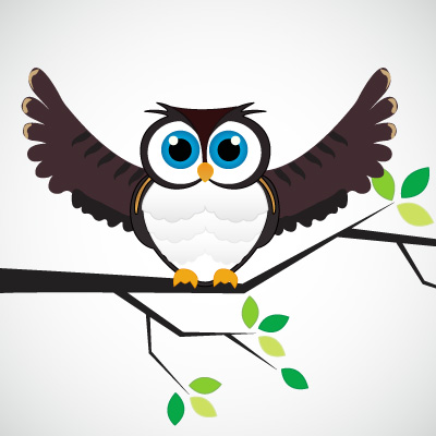 400x400 Vector Owl On A Branch Free Vectors Ui Download