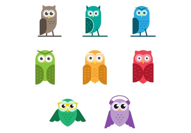 632x443 Free Set Of Cute Owls Vector Free Vector Download 422501 Cannypic