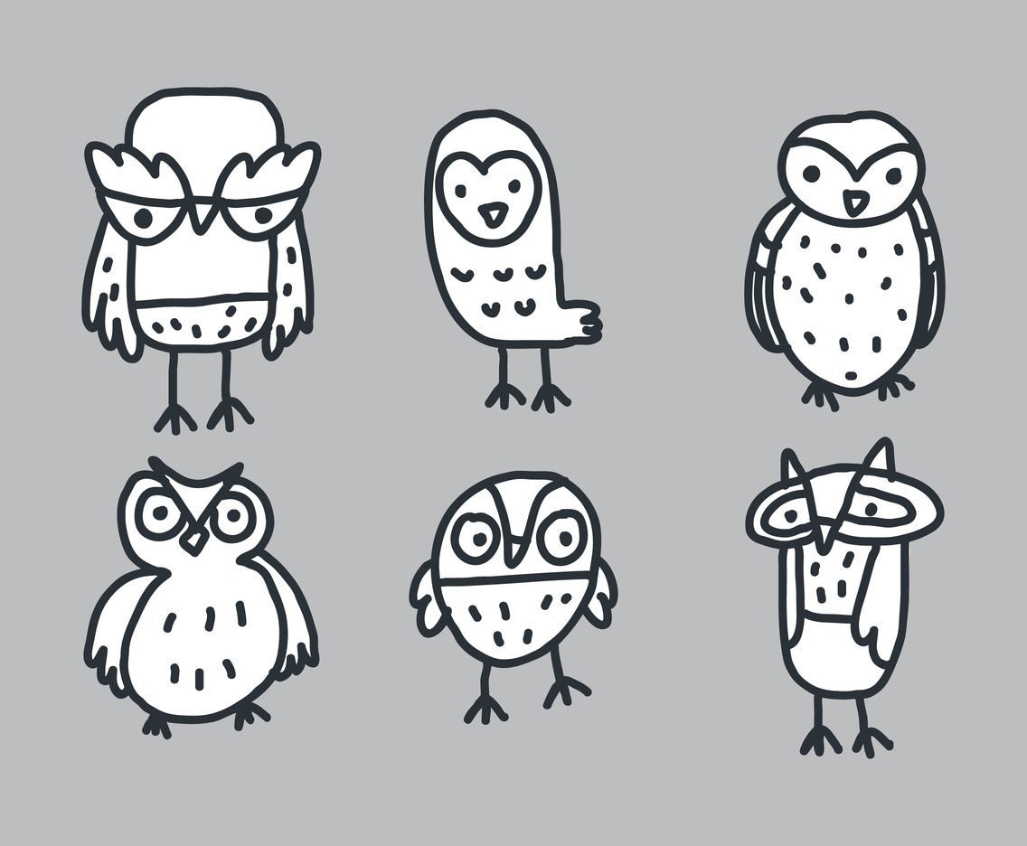 1136x936 Free Hand Drawing Owl Vectors Vector Art Amp Graphics