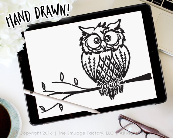 570x456 Owl Svg Cut File Woodland Animal Cut File Hoot Owl Vector Etsy