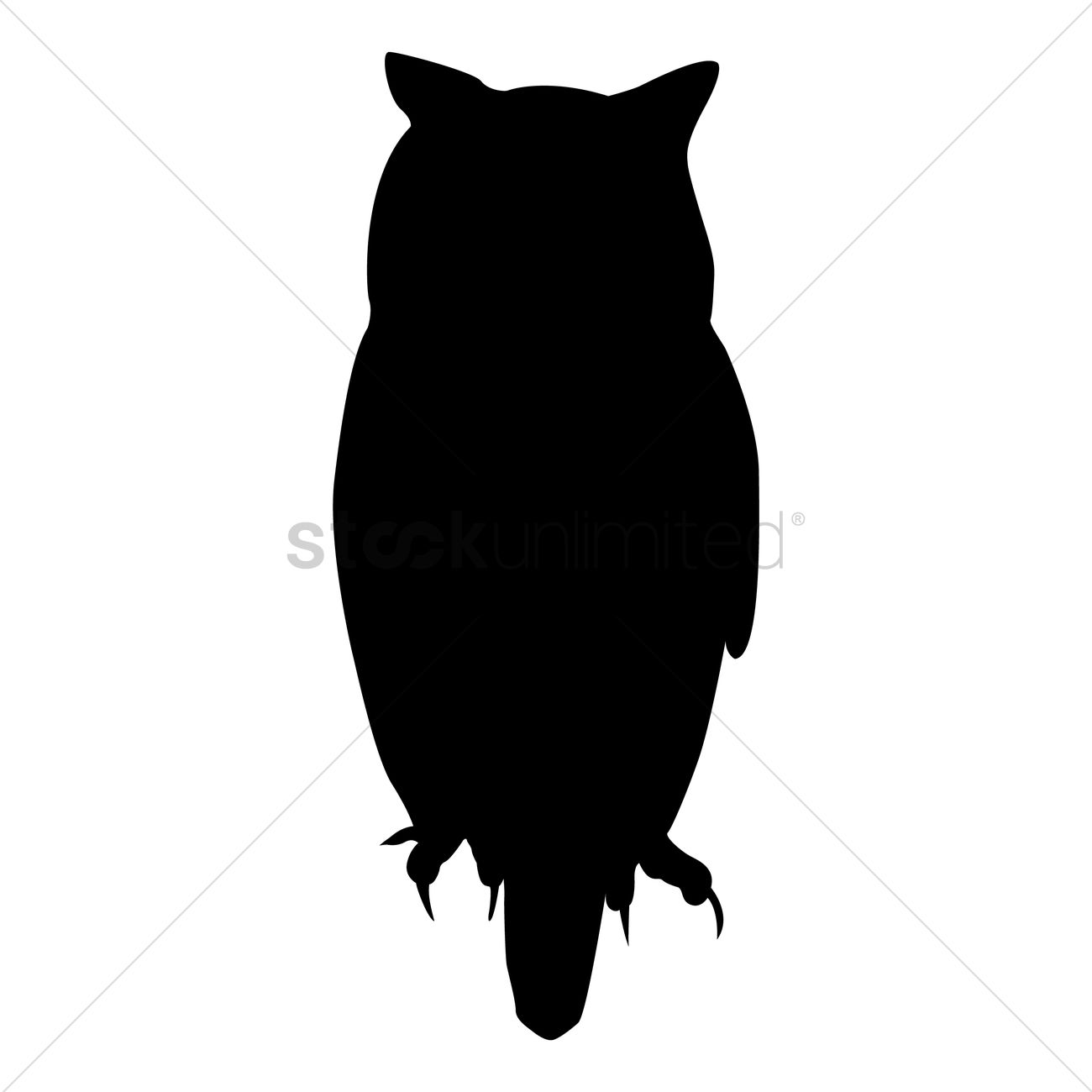 1300x1300 Silhouette Of Owl Vector Image
