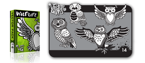 496x216 Cute Owl Vector Collection Vector Genius