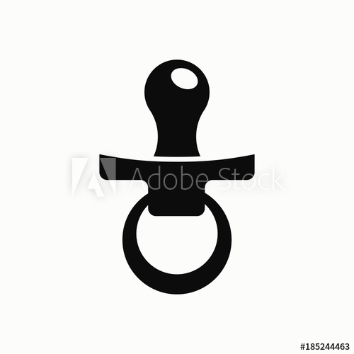 500x500 Baby Pacifier Vector Icon.