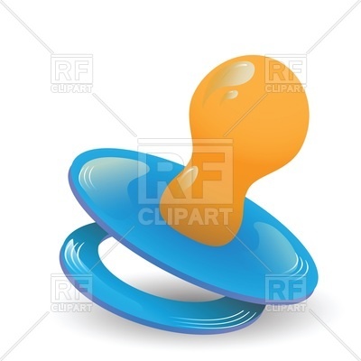 400x400 Blue Baby Soother Pacifier Vector Image Vector Artwork Of