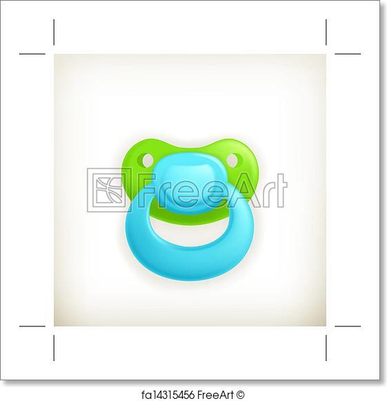 561x581 Free Art Print Of Pacifier, Vector Icon Freeart Fa14315456