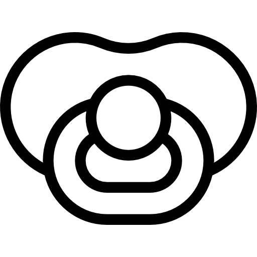 512x512 19 Pacifier Vector Black And White Huge Freebie! Download For