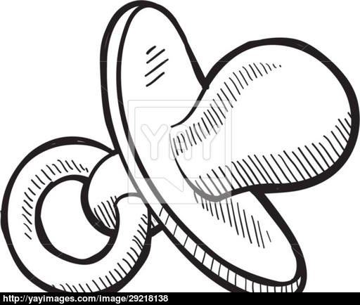 512x434 Pacifier Vector Sketch Vector