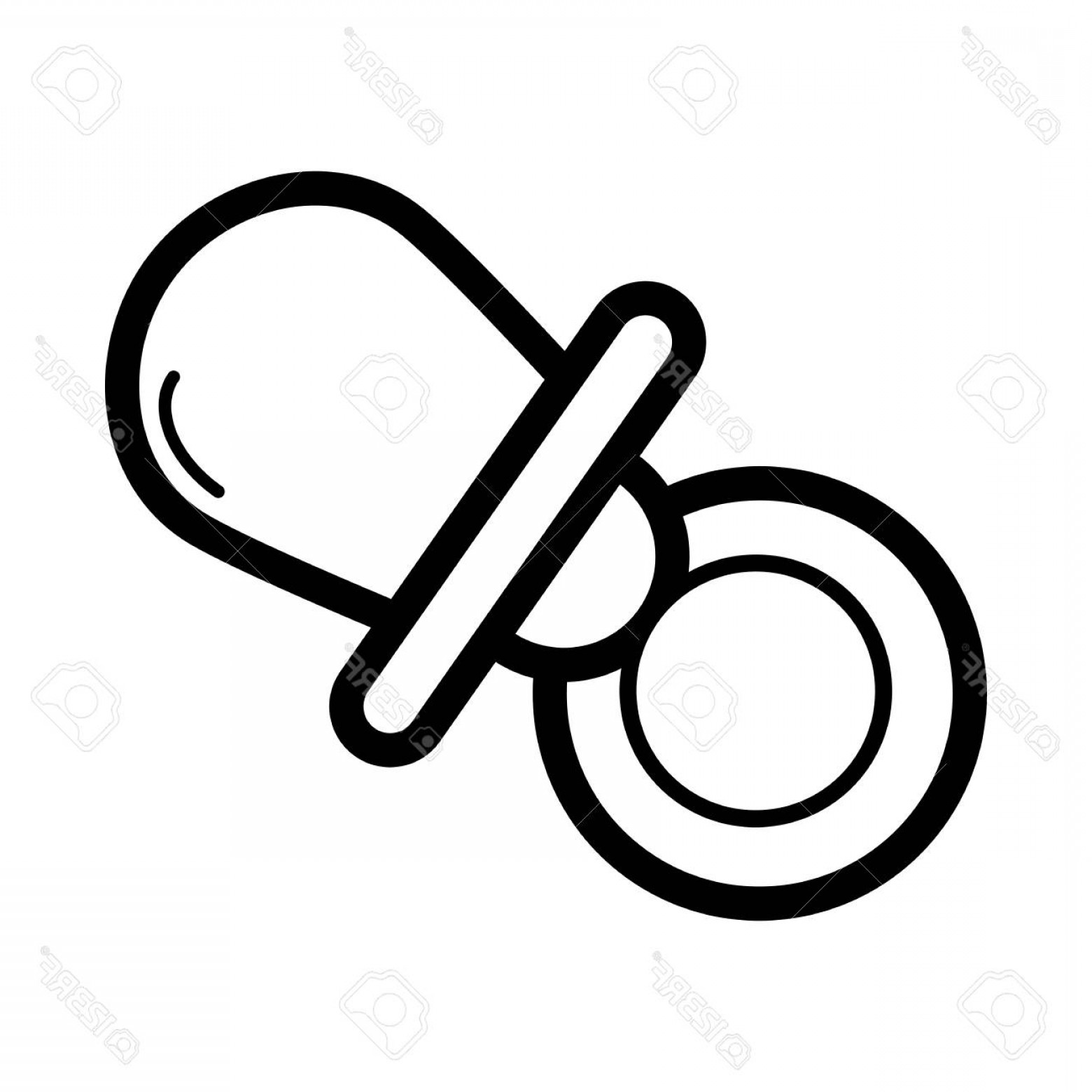 1560x1560 Photostock Vector Baby Pacifier Vector Icon Black And White Baby