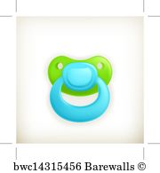 180x195 Art Print Of Pacifier, Vector Icon Barewalls Posters Amp Prints