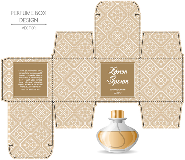 600x520 Perfume Box Packaging Template Vectors Material 10 Free Download