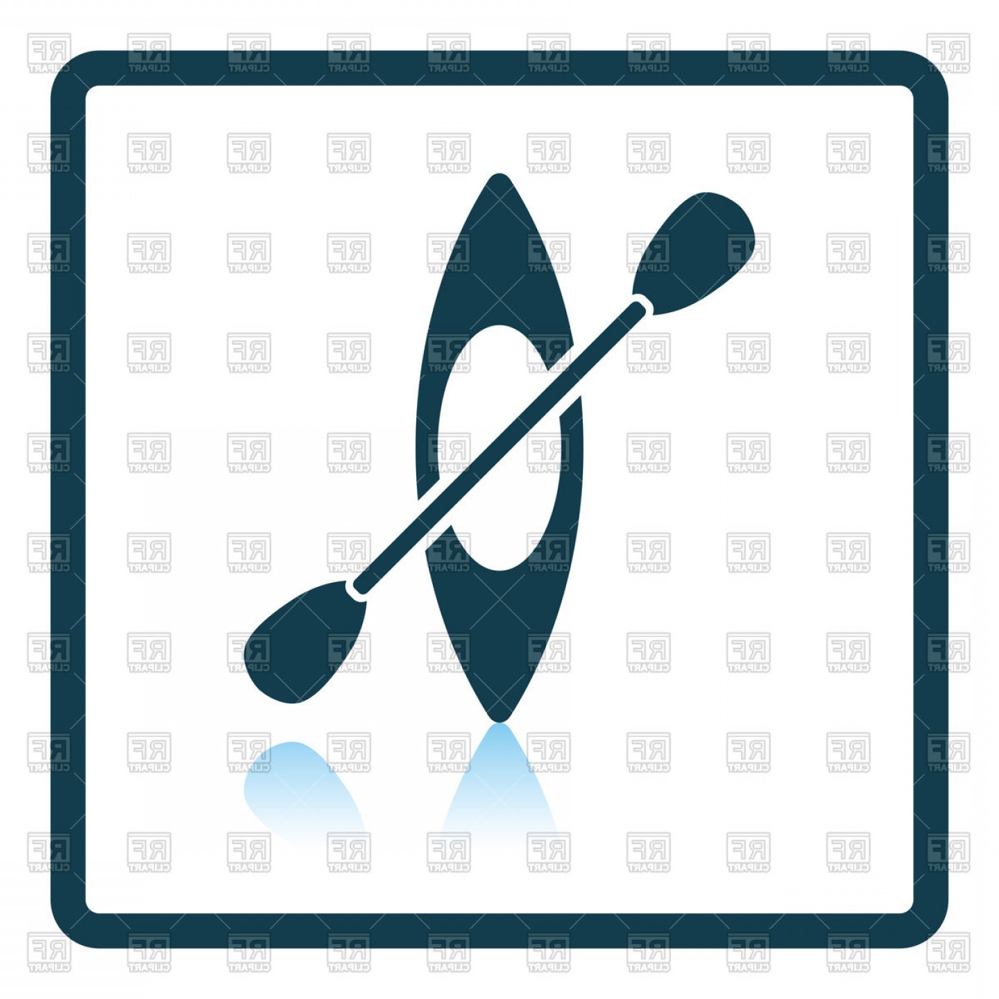 1440x1440 Icon Of Kayak And Paddle Vector Clipart Geekchicpro