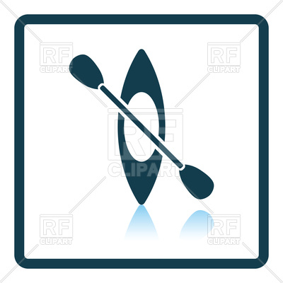 400x400 Icon Of Kayak And Paddle Vector Image Vector Artwork Of Objects