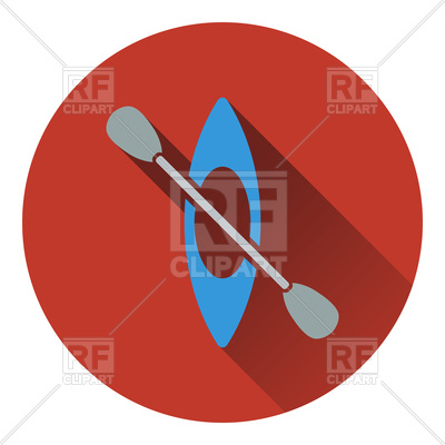 400x400 Icon Of Kayak And Paddle Vector Image Vector Artwork Of Signs
