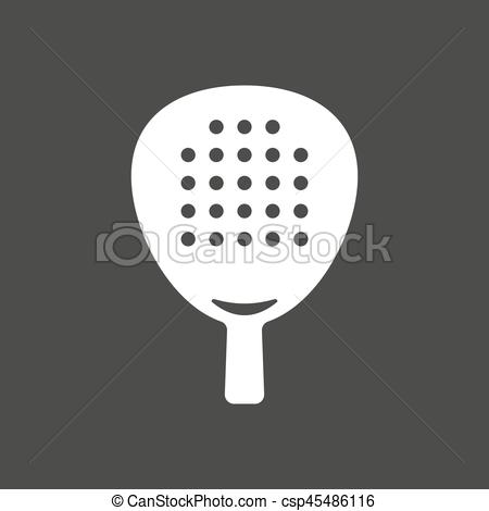 450x470 Isolated Vector Illustration Of A Paddle Racket.