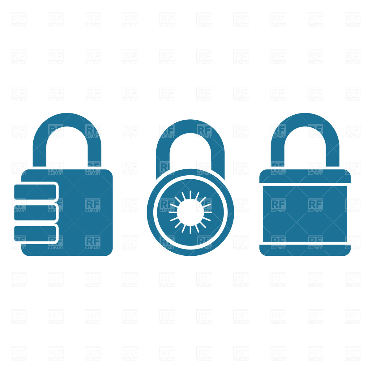 1200x1200 Set Of Padlocks Vector Image Vector Artwork Of Signs, Symbols