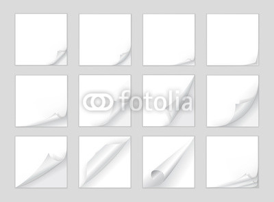 400x296 Page Curl Vector. Big Set