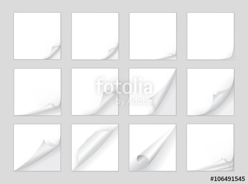 500x371 Page Curl Vector. Big Set