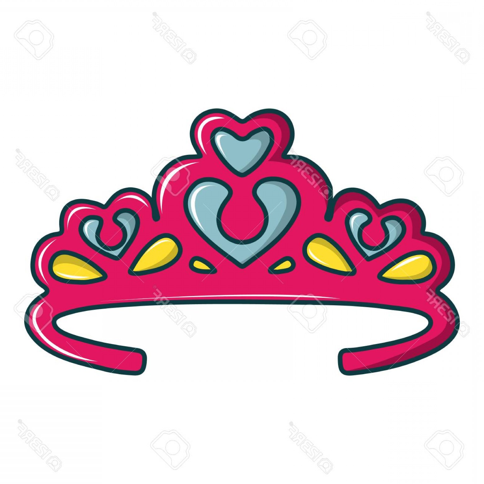 1560x1560 Photostock Vector Princess Crown Icon Cartoon Illustration Of