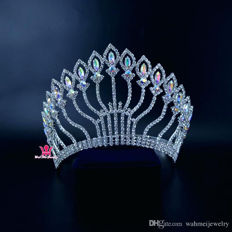 800x800 Queen Crowns Rhinestone Elements Crystal Miss Beauty Pageant Crown