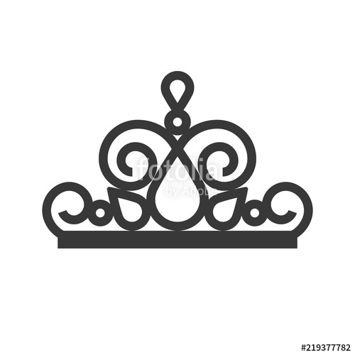 500x500 Beauty Pageant Crown, Jewelry Icon, Glyph Style Stock Image And