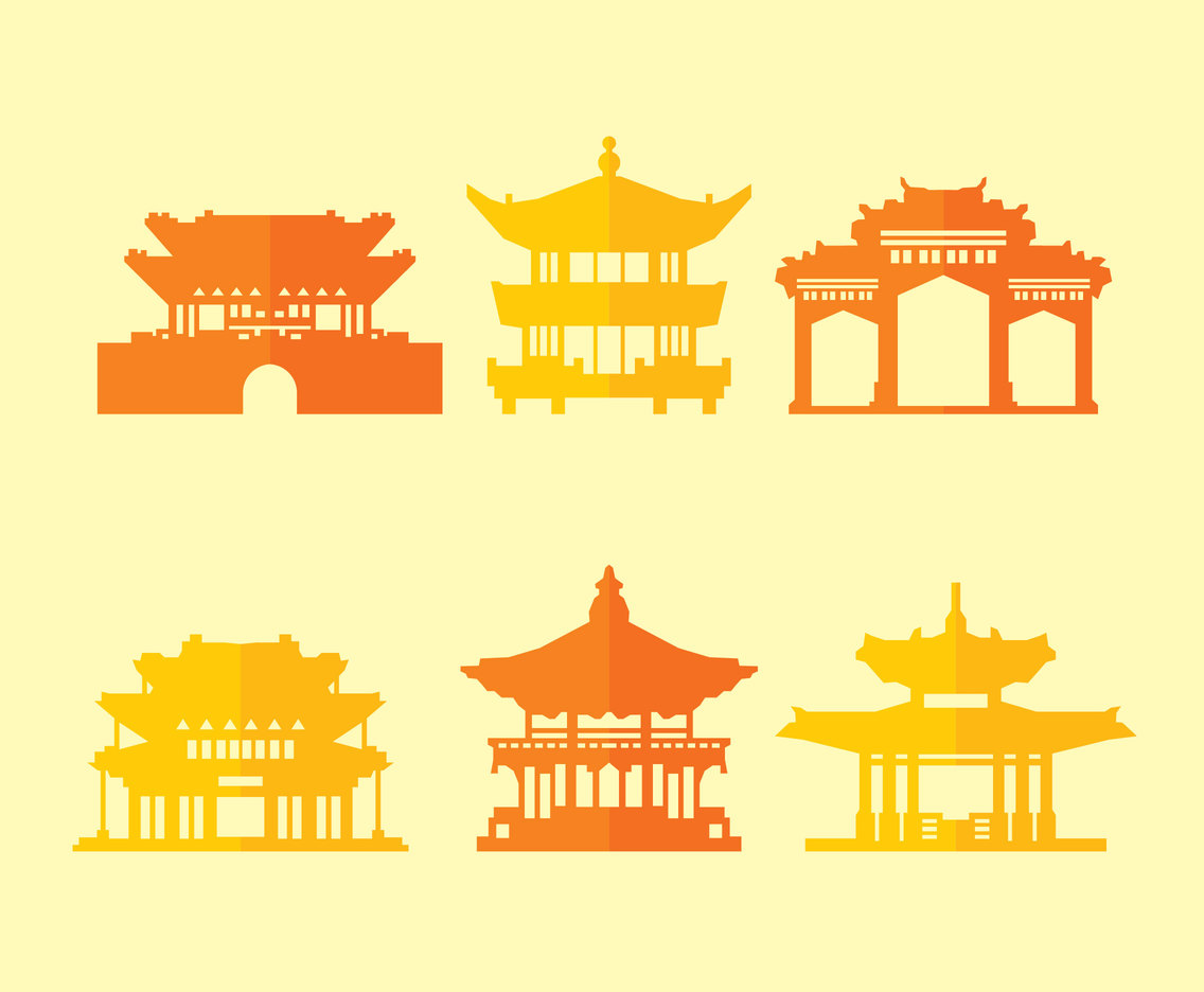 1136x936 Pagoda Collection Vector Vector Art Amp Graphics