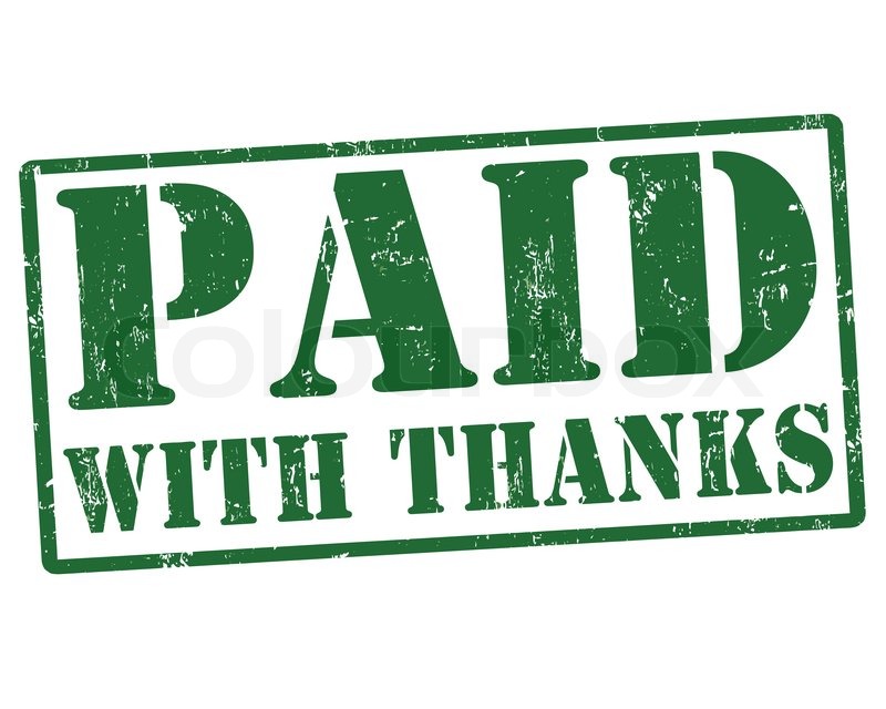 800x640 Paid With Thanks Stamp Stock Vector Colourbox