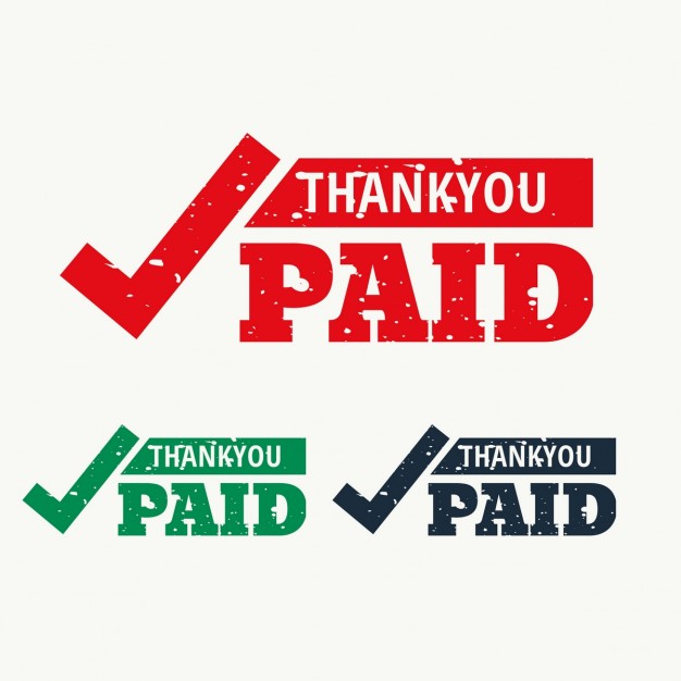 626x626 Thank You And Paid, Stamp Vector Free Download