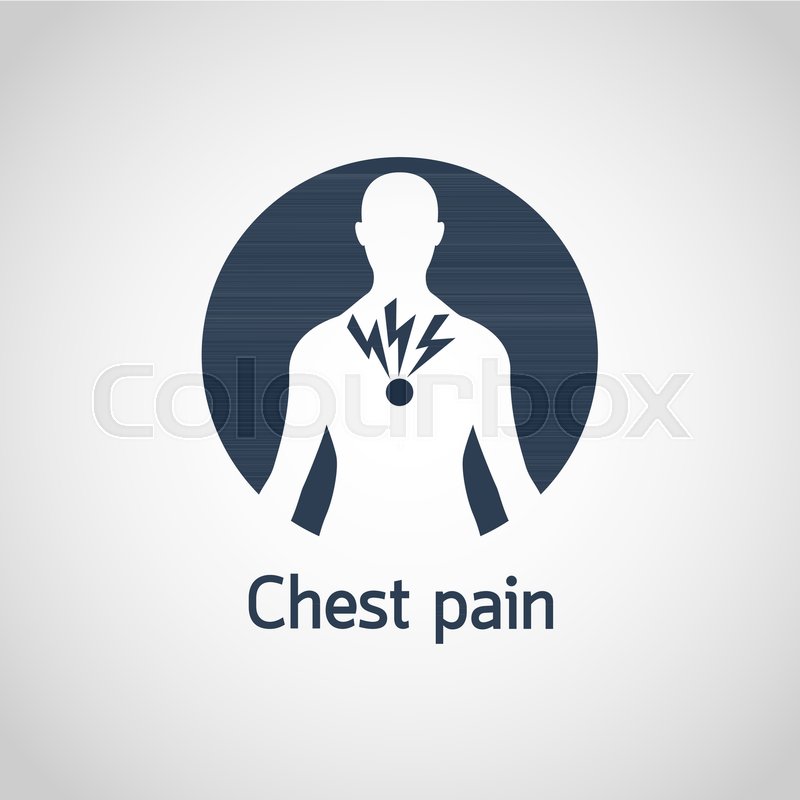 800x800 Chest Pain Vector Logo Icon Illustration Stock Vector Colourbox
