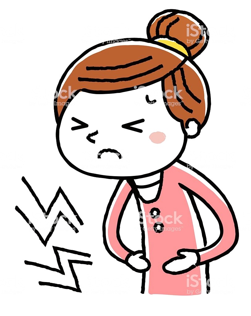 812x1024 Young Woman Abdominal Pain Vector Id590151782 Clipart