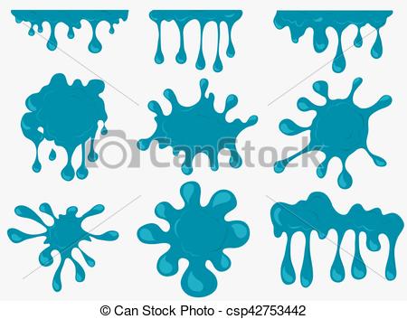 450x353 Paint Splatters Vector. Paint Splatter And Blob Set, Ink Blot