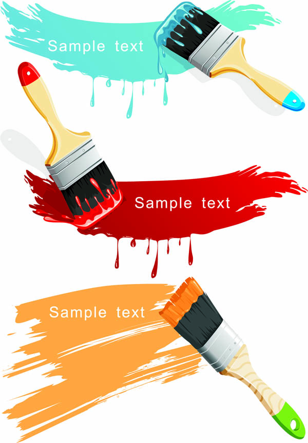 600x861 Paint Brush With Color The Vector Free Vector 4vector
