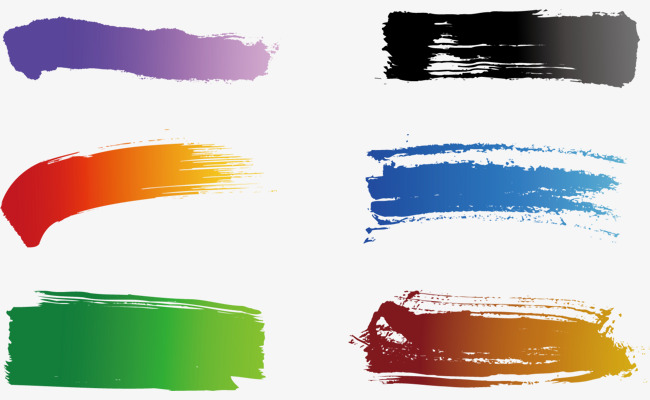 650x400 Purple Black Orange,painting Brush, Brush Vector, Brushes Vector