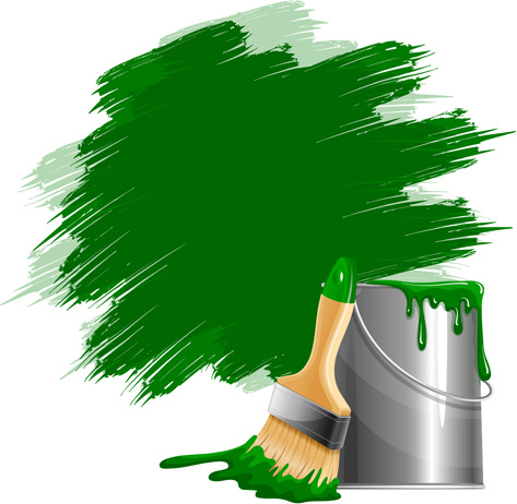 473x462 Green Paints With Paint Bucket Vector Free Vector In Encapsulated