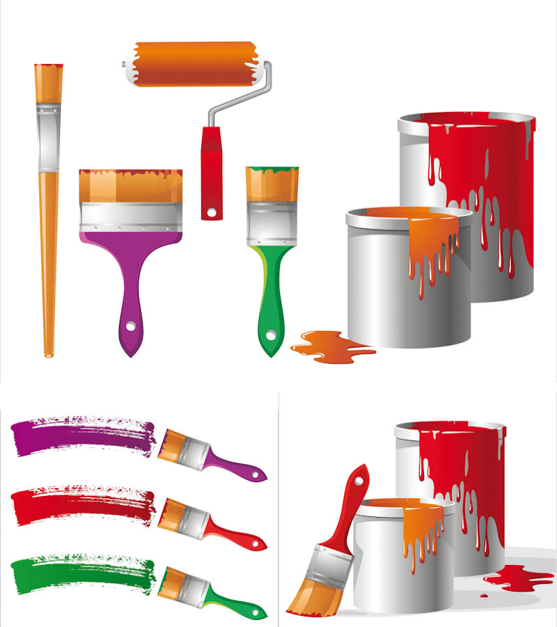 800x900 Paint Buckets Vector Vector Graphics Blog